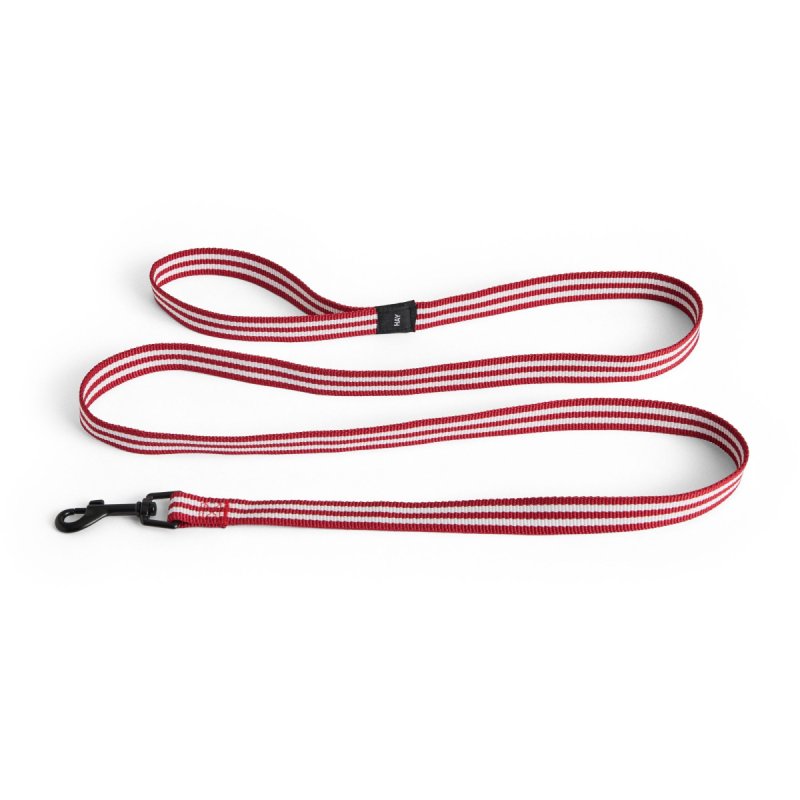 HAY - Dogs Leash Flat - S/M - Red and white stripe