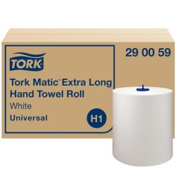 Tork Matic Extra Long Hand Towel Roll Universal Refills for H1 System - White