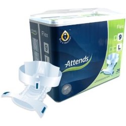 Attends Flex 9 L Disposable Briefs with Belt Closure - 26 Units