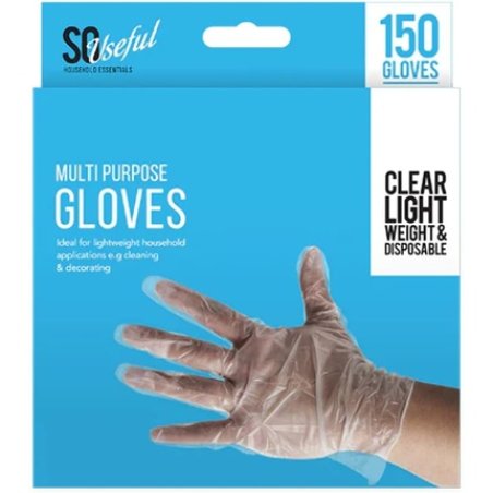 Bargain Gateway Multi Purpose Clear Lightweight Gloves - Pack of 150