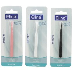 ELINA Tweezers 8.5 cm in Black, Blue, and Pink - 3 Color Set