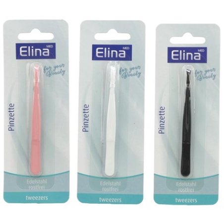 ELINA Tweezers 8.5 cm in Black, Blue, and Pink - 3 Color Set