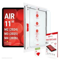 Displex Tablet Real Glass (10H) for Apple iPad Air 11'' (2024/2025/2026), MountMaster, engineered in Germany