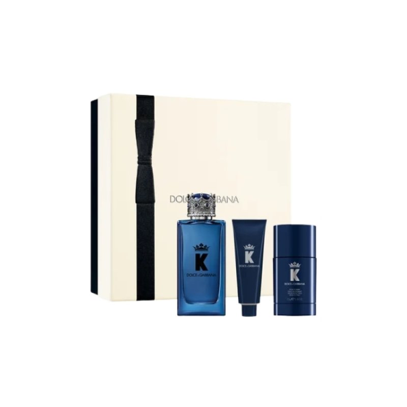 Dolce and Gabbana K for Men Gift Set - 3.3oz EDP Spray, 1.69oz Shower Gel, 2.6oz Deodorant Stick
