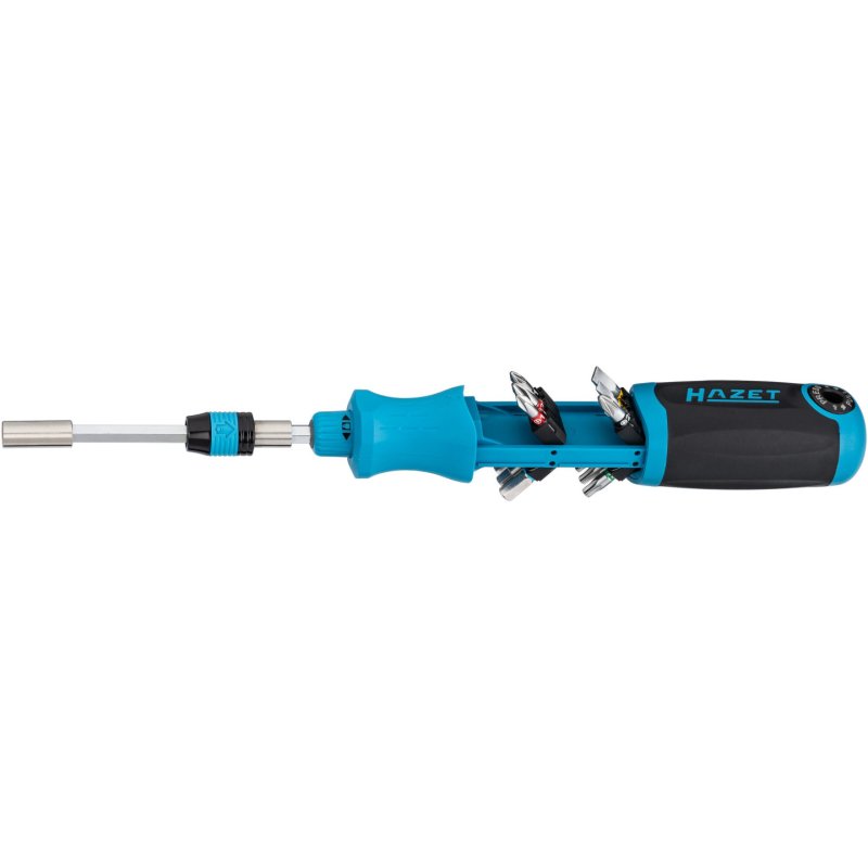 Bit Ratschen-Schraubendreher 811R-3 (blau/schwarz, mit integriertem Magazin)