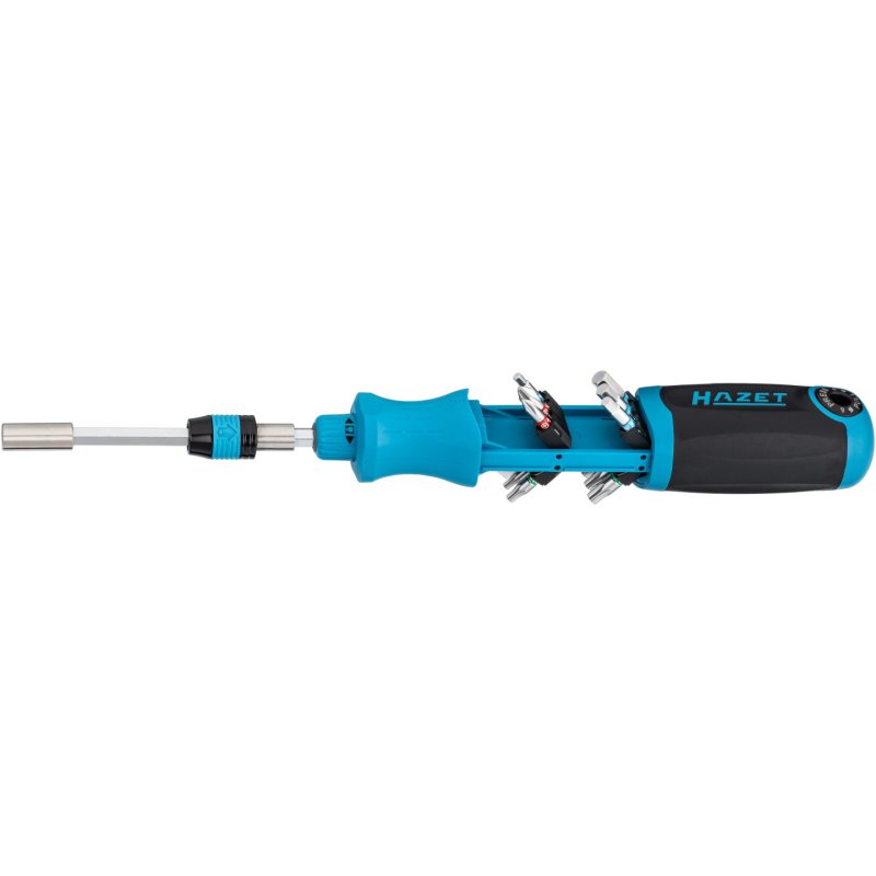 Bit Ratschen-Schraubendreher 811R-4 (blau/schwarz, mit integriertem Magazin)