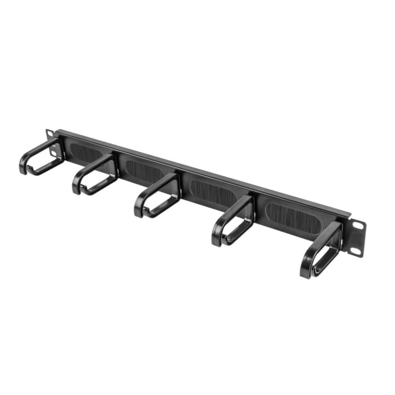 Equip 19" Kabelmanagement 5xPlastikringe Stahl 1U RAL9005