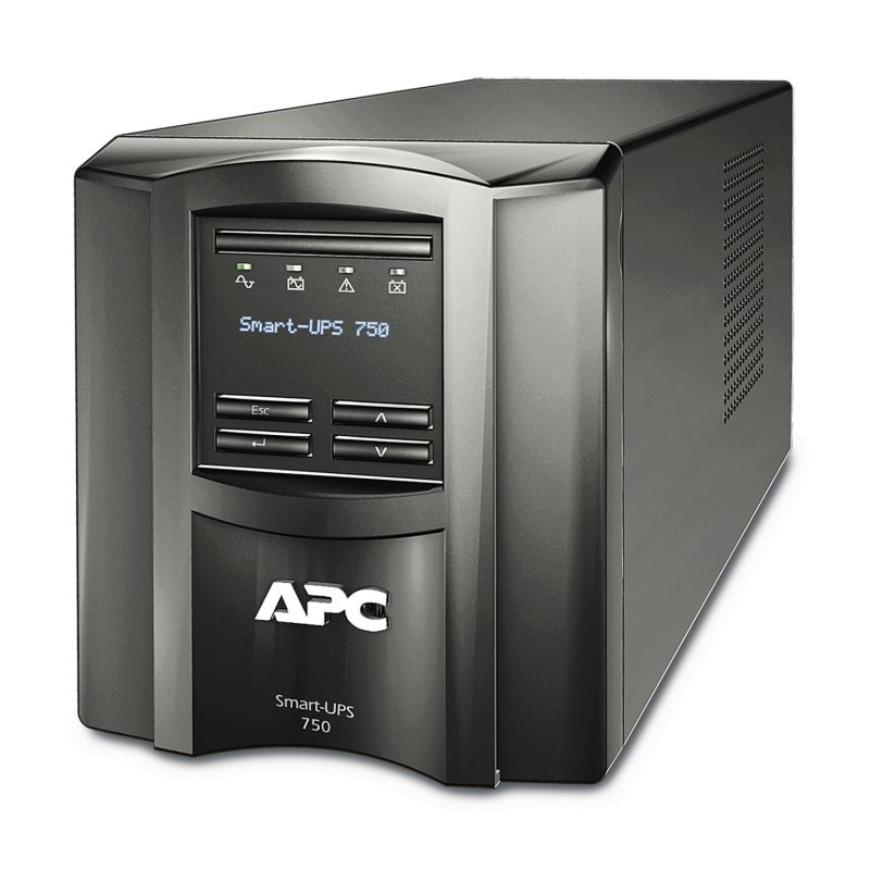 APC Smart-UPS 750VA LCD UPS AC 120V 500Watt 750VA 1-phase Ethernet RS-232 USB output connectors 6 Black with APC