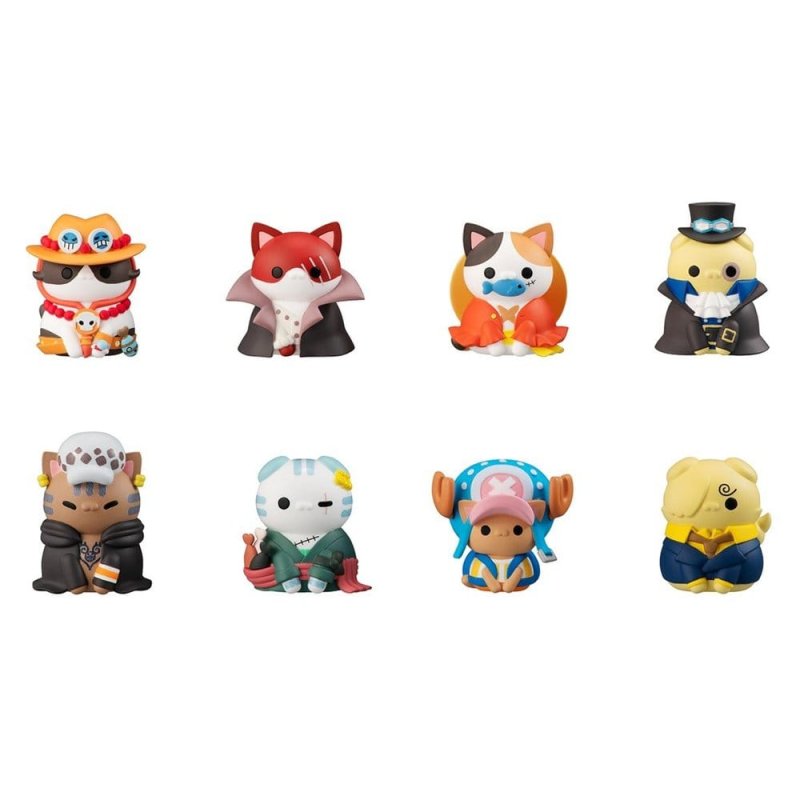 One Piece Mega Cat Project Mini Figures NyanPieceNyan! I'm gonna be king of Paw-rates!! Blind Box Assortment (8)