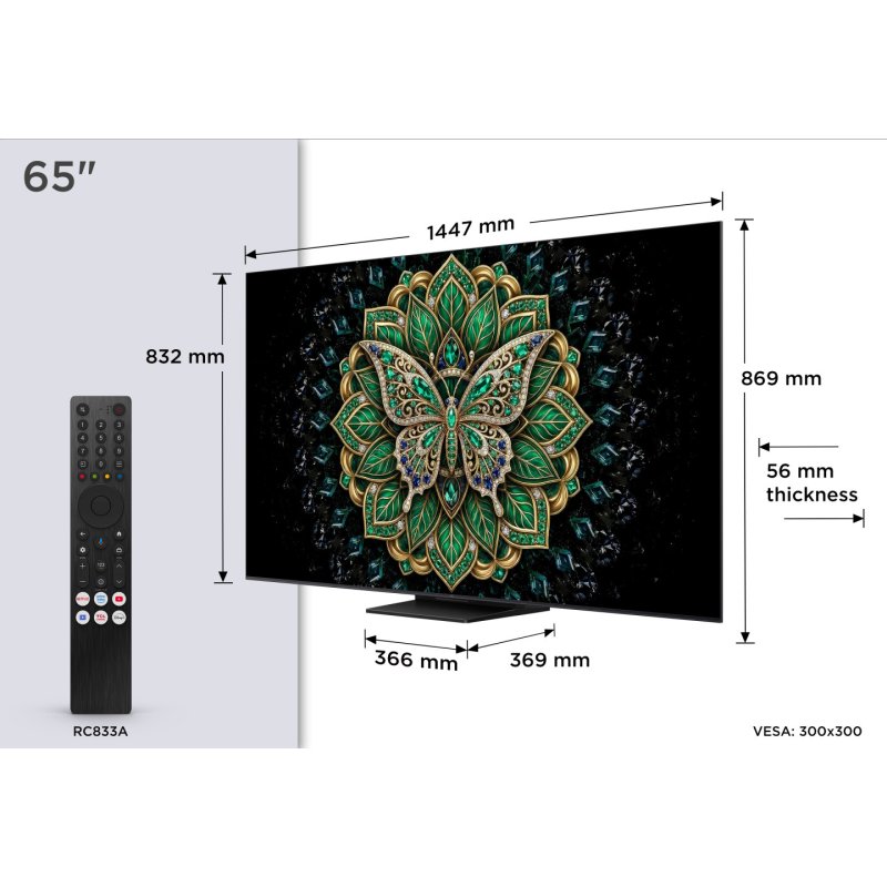 TV QD Mini-LED 4K - 65C6KPRO