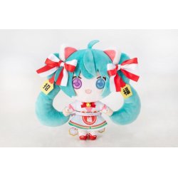 HATSUNE MIKU X MANEKI-NEKO - White Cat - Peluche 22cm