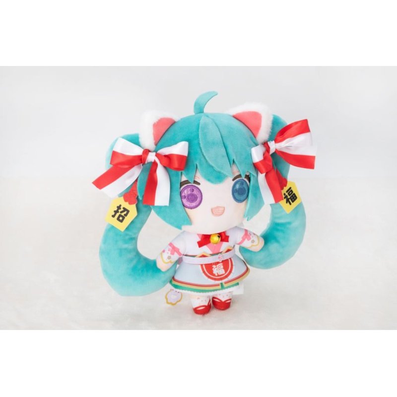 HATSUNE MIKU X MANEKI-NEKO - White Cat - Peluche 22cm
