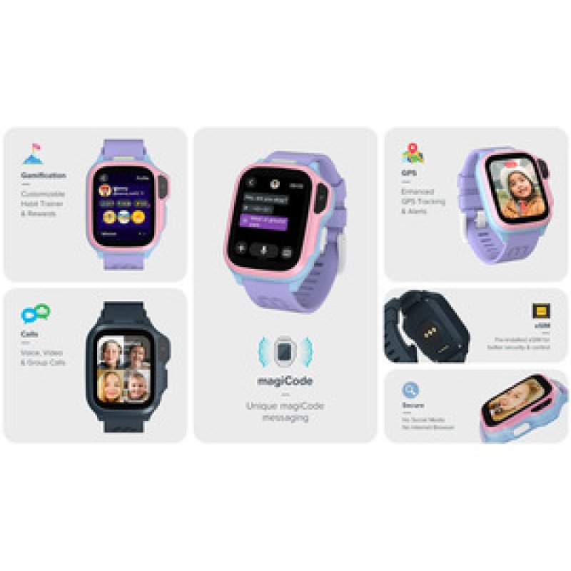 MONTRE ENFANT S4 MELANGE BARBE A PAPA CARTE eSIM INCLUSE