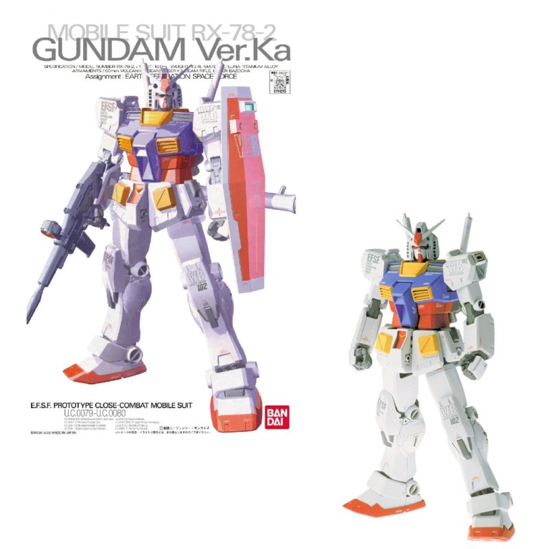 GUNDAM - MG 1/100 RX-78-2 Gundam Ver.Ka - Model Kit 18cm