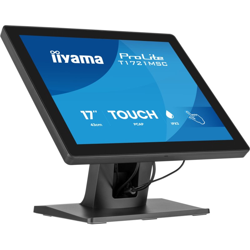 iiyama ProLite T1721MSC-B3 computer monitor 43.2 cm (17") 1280 x 1024 pixels SXGA Touchscreen Tabletop Black