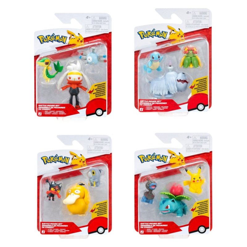 Pokémon Battle Figure Action Figures 3-Pack ver. 29 Assortment (4)