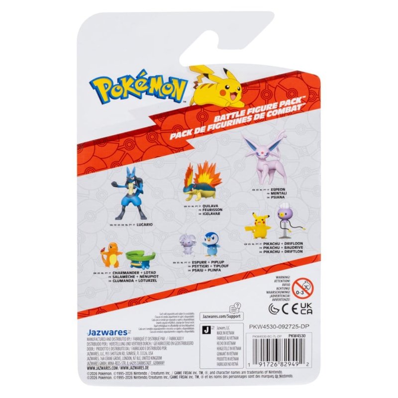 Pokémon Battle Figure 2-Pack Espurr & Piplup