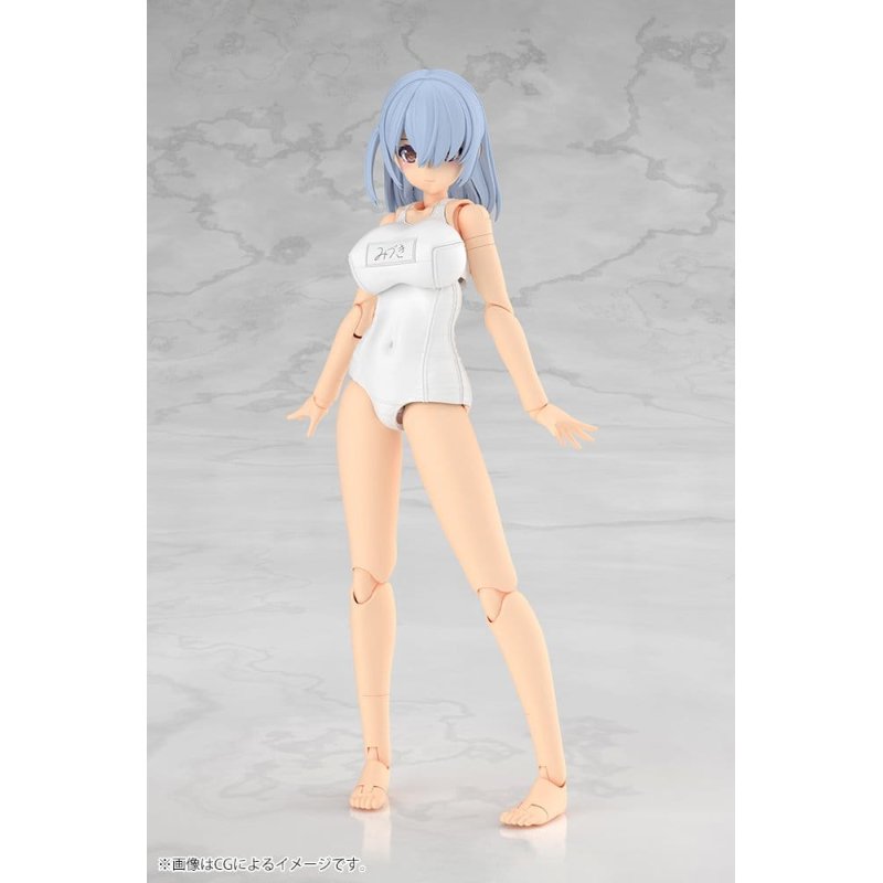 Frame Arms Girl Plastic Model Kit Mizuki School Swimsuits White Ver. 16 cm
