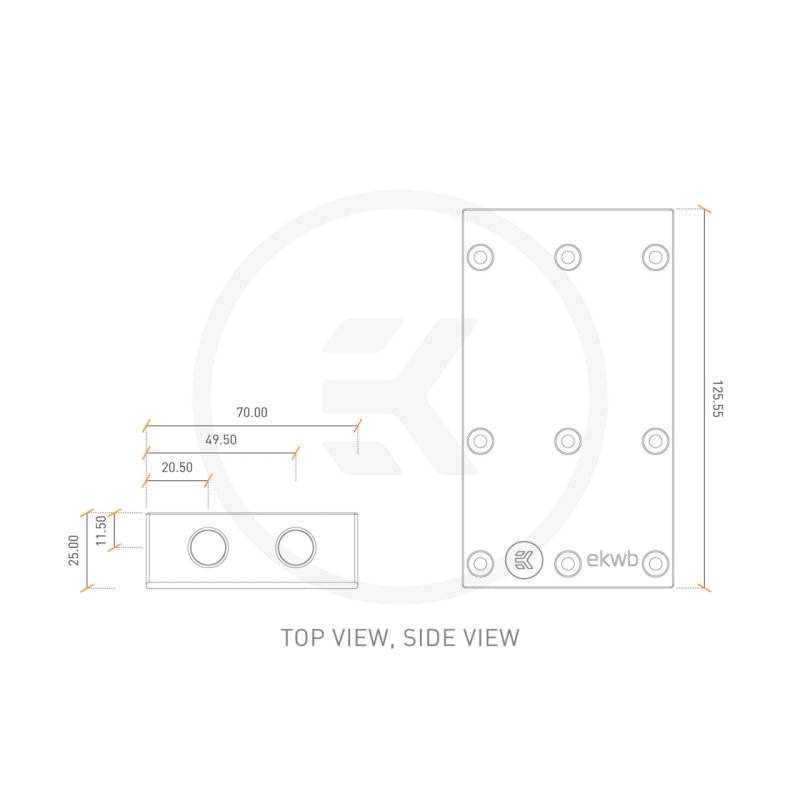 EK Water Blocks EK-FC Terminal X3 (Type II) - Acryl