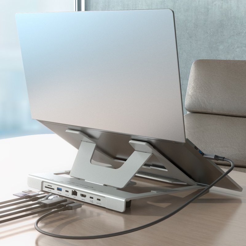 AISENS ASUC-7P045-GR Support de livres Support pour ordinateur portable et tablette Gris 40,6 cm (16")