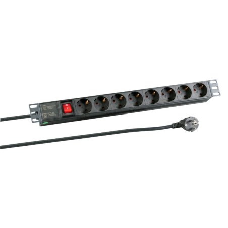 EFB Elektronik EK631DE.2 multiprise 2 m 8 sortie(s) CA Intérieure Noir