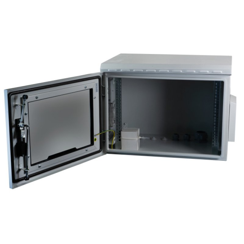 EFB 19" Wandgehäuse IP55, 20HE, Glastr, Tiefe 600 mm, RAL7035