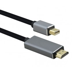 Helos 288486 video cable adapter 2 m Mini DisplayPort HDMI Black