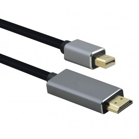 Helos 288486 video cable adapter 2 m Mini DisplayPort HDMI Black