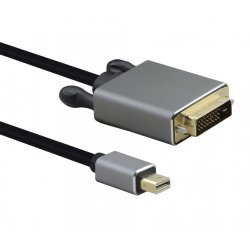 Helos 288475 video cable adapter 1 m Mini DisplayPort DVI-D Black