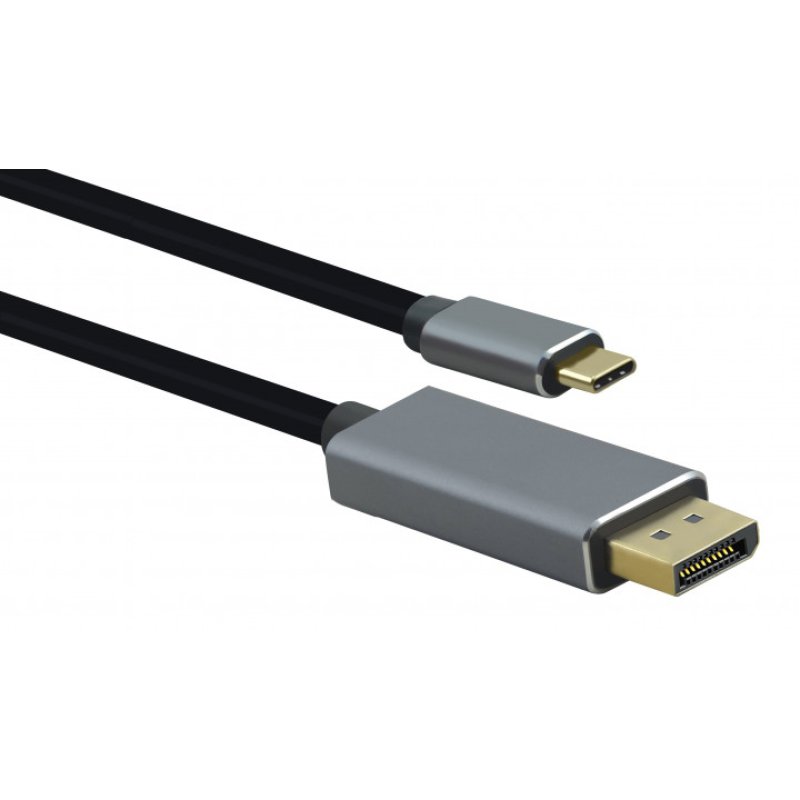 Helos 288365 câble vidéo et adaptateur 1,8 m USB C DisplayPort Noir