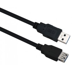 helos Verlngerungskabel, USB 3.0 A Stecker/A Buchse, 0,5m, schwarz