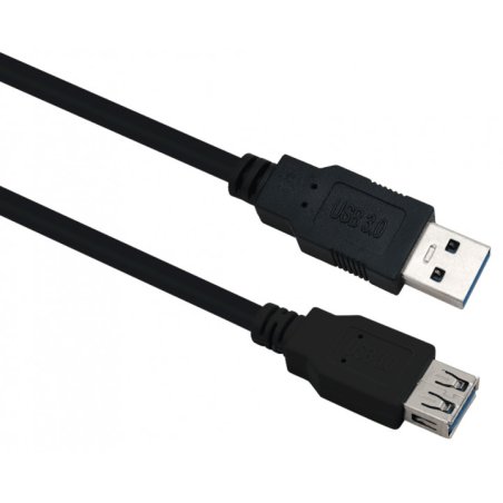 helos Verlngerungskabel, USB 3.0 A Stecker/A Buchse, 0,5m, schwarz