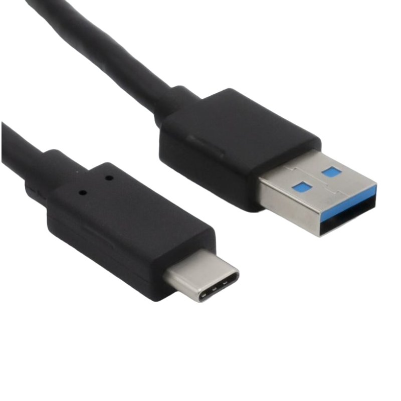 Helos 181542 câble USB USB 3.2 Gen 2 (3.1 Gen 2) 1 m USB A USB C 10 Gbit/s Noir