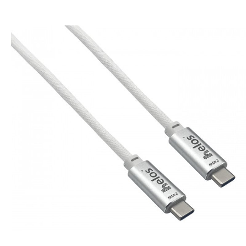 Helos 372342 USB cable 1 m USB C 40 Gbit/s 240 W White