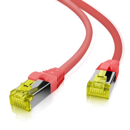 Helos 338723 networking cable Red, Yellow 7 m Cat6a S/FTP (S-STP)