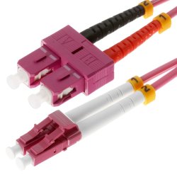 Helos 3m OM4 LC/SC InfiniBand/fibre optic cable Violet