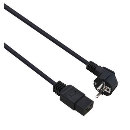 Helos 262776 câble électrique Noir 1,8 m CEE 7/7 Coupleur C19