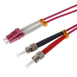 Helos 3m OM4 LC/ST câble InfiniBand et à fibres optiques 2x ST Violet
