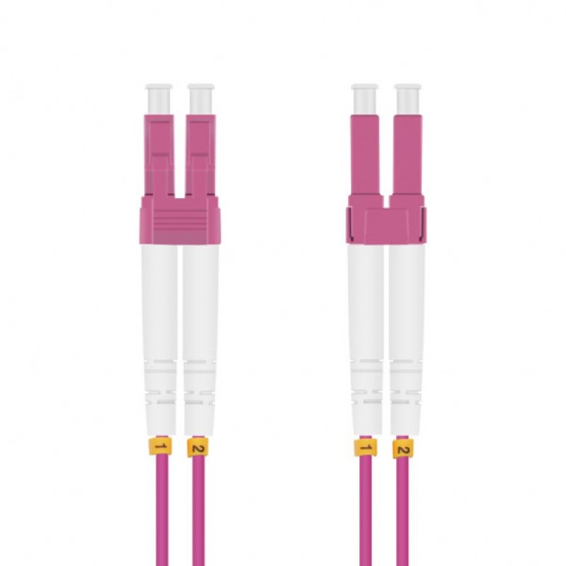 Helos - Patch-Kabel - LC Multi-Mode (M) zu LC Multi-Mode (M) - 1.5 m - Glasfaser - Duplex - 50/125 Mikrometer - OM4 -