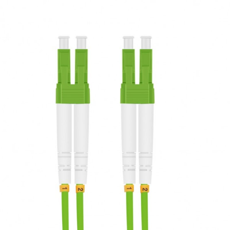 helos LWL OM5 Patchkabel Duplex LSZH 2,0mm LC/LC lindgrn 10,0m