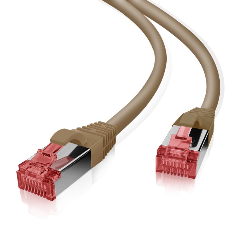 Helos 191064 networking cable Brown 10 m Cat6 S/FTP (S-STP)