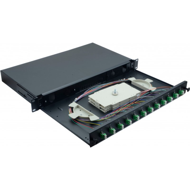Helos 375553 rack cabinet 1U Black