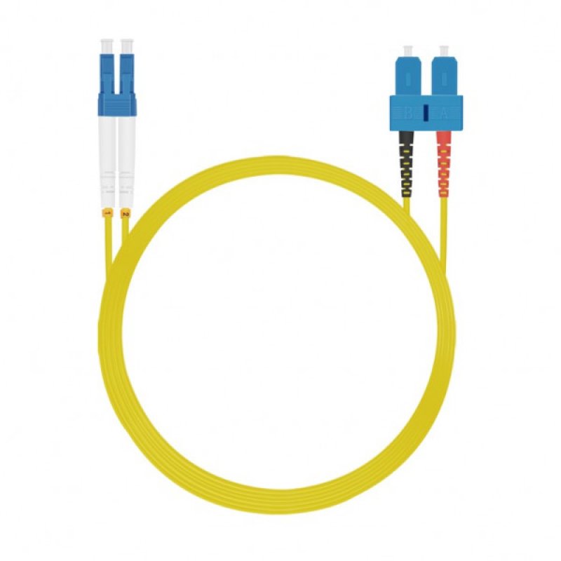 helos LWL OS2 Patchkabel Duplex LSZH 3,0mm LC/SC gelb 1,5m