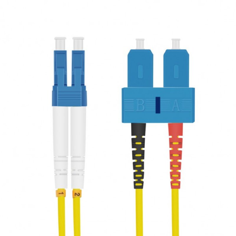 helos LWL OS2 Patchkabel Duplex LSZH 3,0mm LC/SC gelb 15,0m