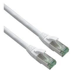 helos Patchkabel Cat.6a Superflex Cat.7 Rohkabel GHMT AWG 26/7 weiss 0,25m