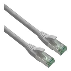 helos Patchkabel Cat.6a Superflex Cat.7 Rohkabel GHMT AWG 26/7 grau 30,0m