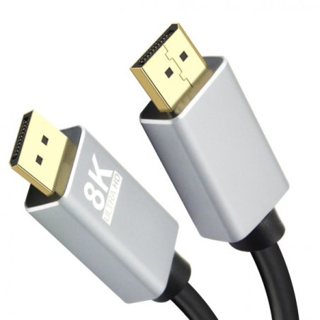 helos Anschlusskabel, DisplayPort Stecker/Stecker, PREMIUM 8K, 5,0m, schwarz