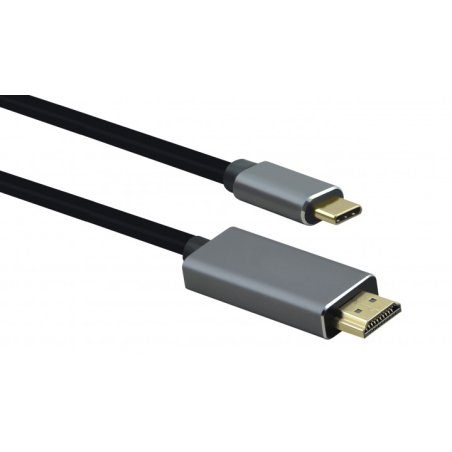 Helos 288366 video cable adapter 1.8 m USB C HDMI Black