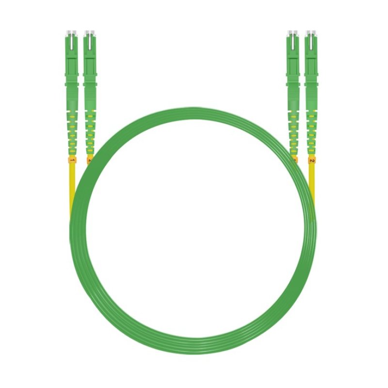 helos LWL Patchkabel E2000 APC/E2000 APC (LSH) Duplex 9/125m OS2 gelb 0,5m