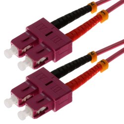 Helos 7.5m OM4 SC/SC InfiniBand/fibre optic cable Violet